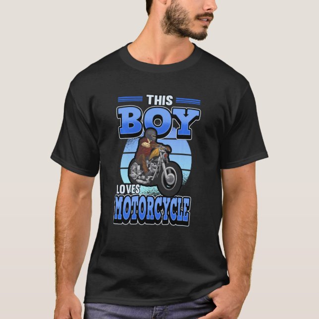 Camiseta A este chico le encanta la motocicleta Motocross Q (Anverso)