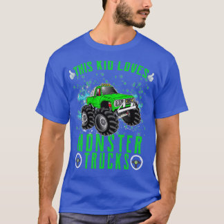Camiseta A este chico le encanta los camiones de monstruo r