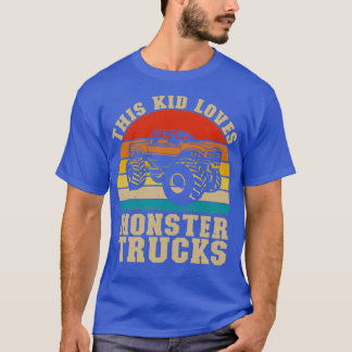 Camiseta A este chico le encanta los camiones monstruos Mon