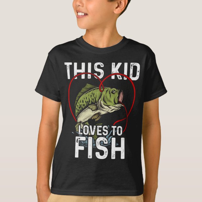 Camiseta A este chico le encanta pescar niños pescadores pe (Anverso)