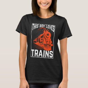 Camiseta A este chico le encantan las locomotoras de los tr