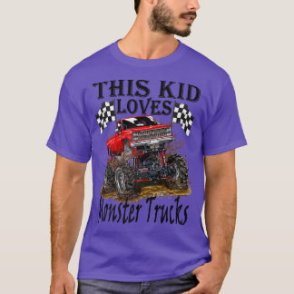 Camiseta A este chico le encantan los camiones de monstruos