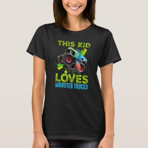 Camiseta A este chico le encantan los camiones de monstruos