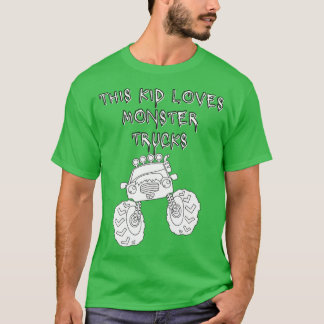 Camiseta A este chico le encantan los camiones monstruales 