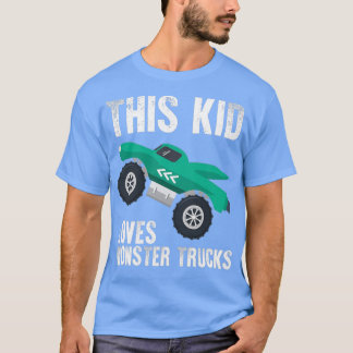 Camiseta A este chico le encantan los camiones monstruales