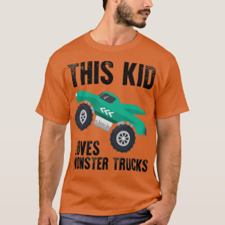 Camiseta A este chico le encantan los camiones monstruales