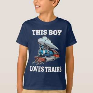 Camiseta A este chico le encantan los trenes - Diseño de ca