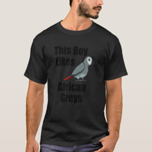 Camiseta A este chico le gustan los loros grises africanos 