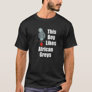 Camiseta A este chico le gustan los loros y el loro gris af