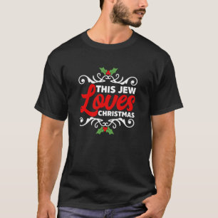 Camiseta A este judío le encanta el invierno de la celebra