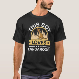 Camiseta A este niño le encanta el animal Kangaroos Safari 