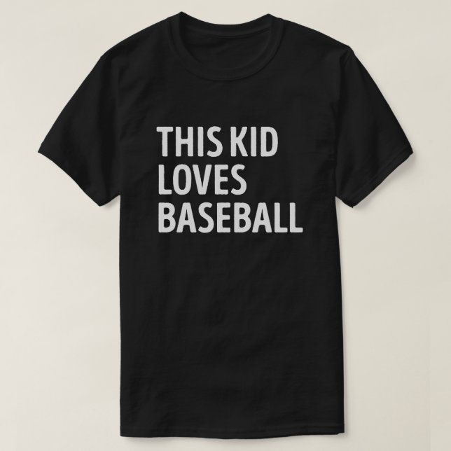 Camiseta A este niño le encanta el jugador de béisbol (Diseño del anverso)