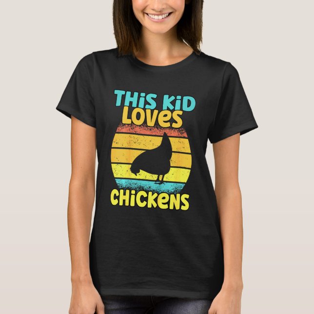 Camiseta A Este Niño Le Encantan Las Gallinas - Pollo (Anverso)