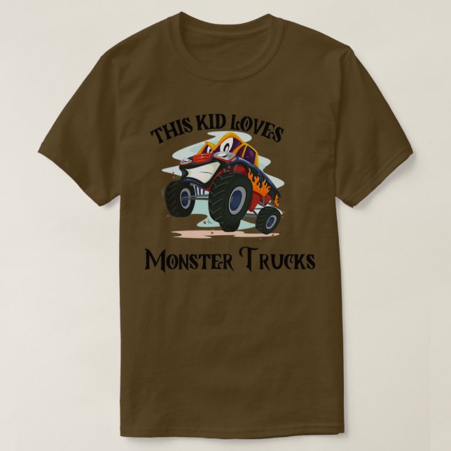 Camiseta A Este Niño Le Encantan Los Camiones De Monstruo U (Diseño del anverso)