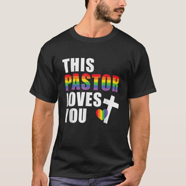 Camiseta A este pastor le encanta el líder religioso aliado (Anverso)