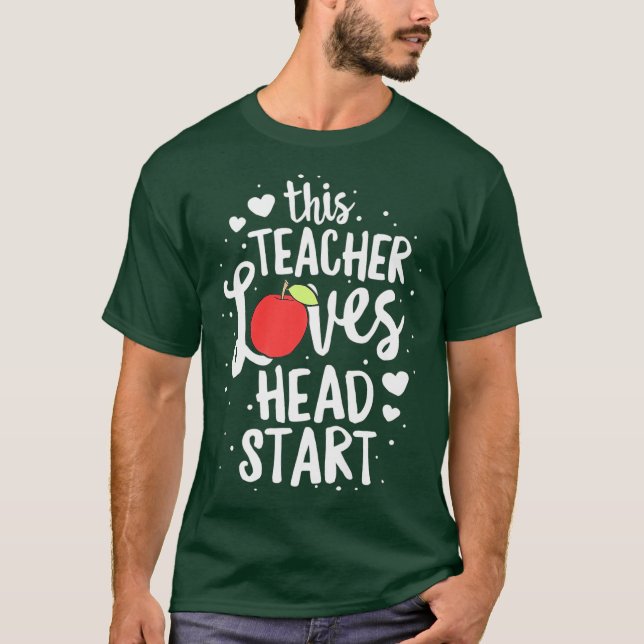 Camiseta A este profesor le encanta comenzar la primera inf (Anverso)