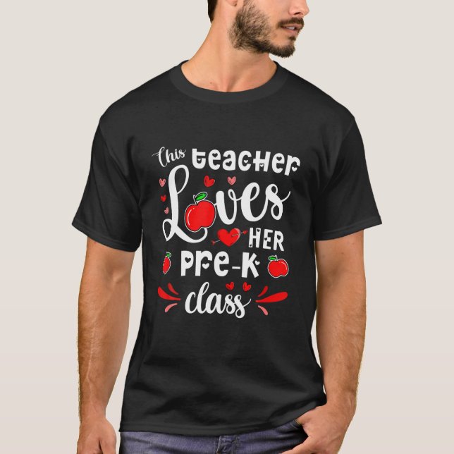 Camiseta A este profesor le encanta su estudiante de preesc (Anverso)