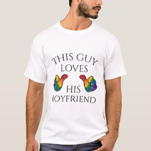 Camiseta A este tipo le encanta su diseño del orgullo gay