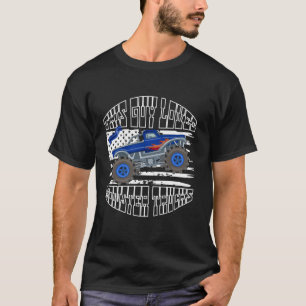 Camiseta A este tipo le encanta viajar en camión con la ban