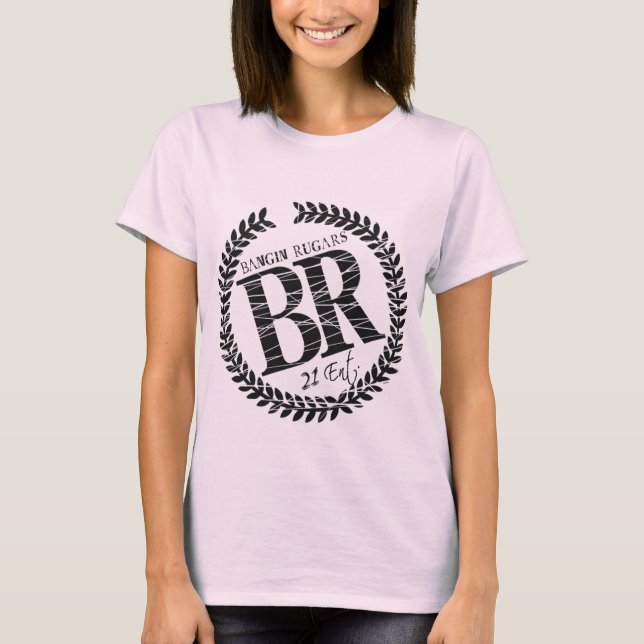 Camiseta a estrenar del logotipo del "BR" (rosa) (Anverso)