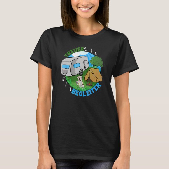 Camiseta A faithful companion clothing for campers and dog  (Anverso)