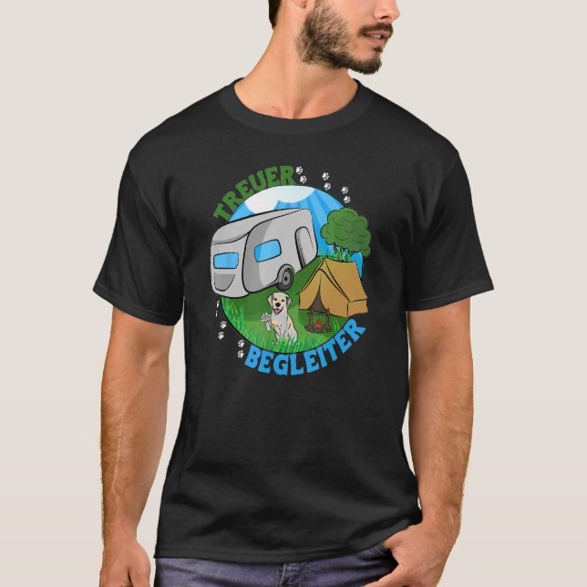 Camiseta A faithful companion clothing for campers and dog  (Anverso)