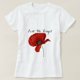 Camiseta A fin de olvidemos la amapola de la conmemoración