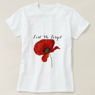 Camiseta A fin de olvidemos la amapola de la conmemoración