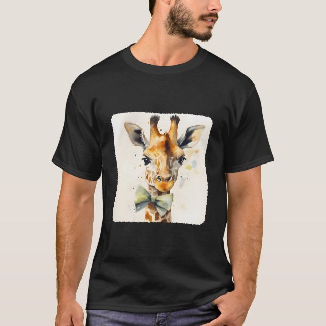 Camiseta A Giraffe With A Bow Tie Fashion Fashionable Anima (Anverso)