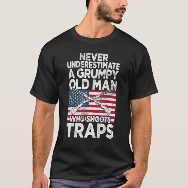 Camiseta A Grumpy Old Man US Flag - Sports Shooter & Clay P (Anverso)
