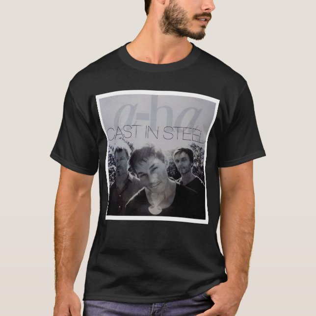 Camiseta A-ha - álbum Cast in Steel 2015 (Anverso)