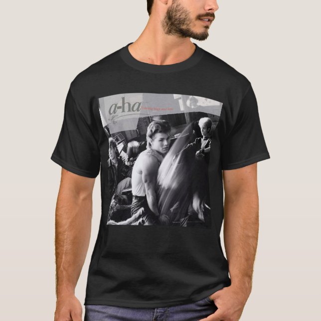 Camiseta A-ha - Hunting High and Low álbum 1985 (Anverso)