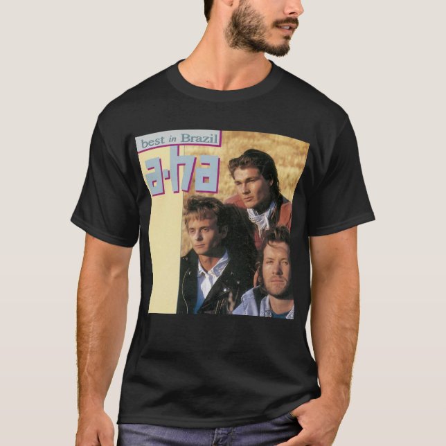 Camiseta A-ha - Mejor álbum en Brasil 1989 (Anverso)