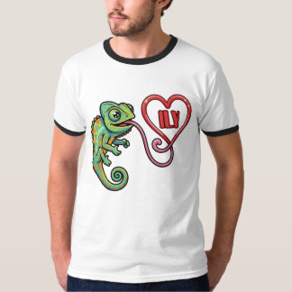 Camiseta A Heart Drawn with a Chameleon's Tongue