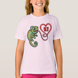 Camiseta A Heart Drawn with a Chameleon's Tongue