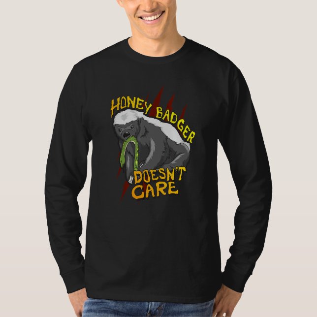 Camiseta A Honey Badger no le importan los hombres animales (Anverso)