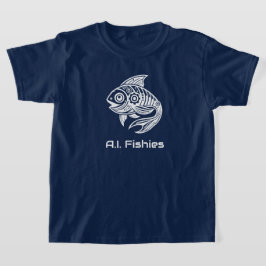Camiseta A.I. Pines [Texto editable] Camisas de diseño blan