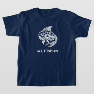 Camiseta A.I. Pines [Texto editable] Camisas de diseño blan