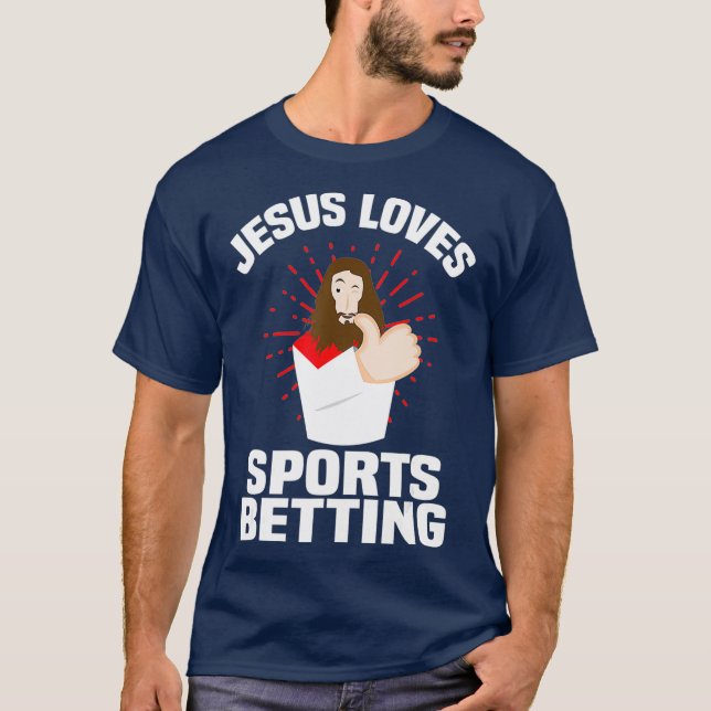 Camiseta A Jesús le encanta el deporte apostando a Cristo b (Anverso)