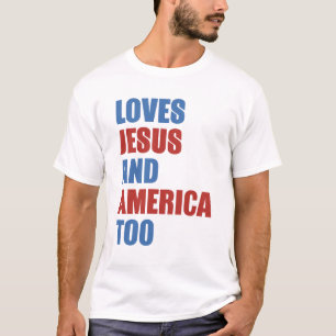 Camiseta A Jesús Y A Estados Unidos También Les Encanta