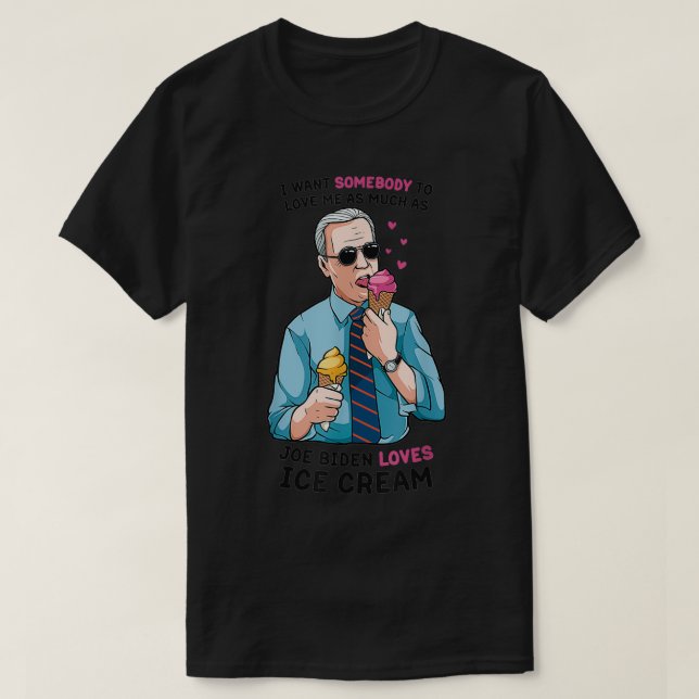 Camiseta A Joe Biden Funny Biden 2020 Le Encanta El Helado (Diseño del anverso)