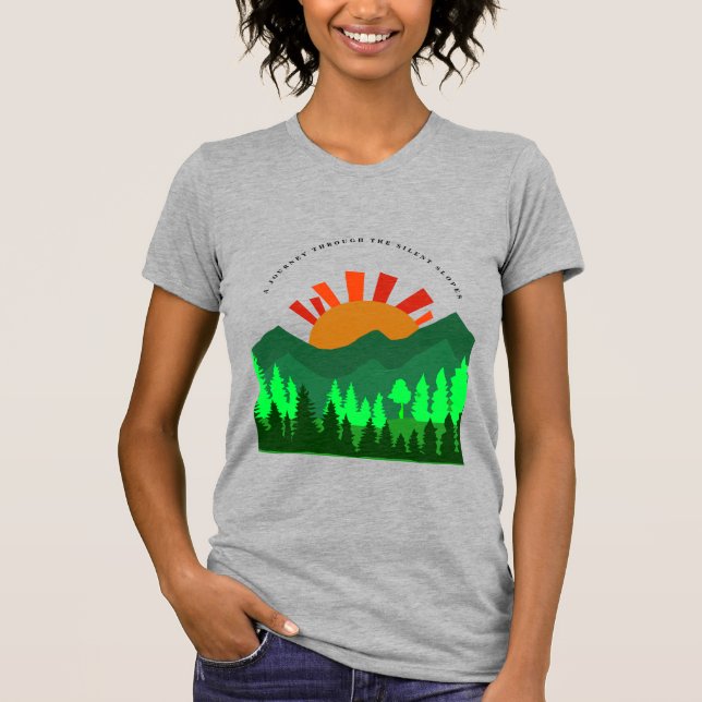 Camiseta A Journey Through the Silent Slopes Retro Mountain (Anverso)