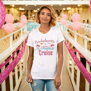 Camiseta a juego con brillo rosa para crucero de s