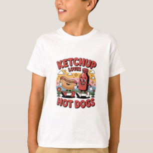 Camiseta A Ketchup le encantan los perros calientes - Comid