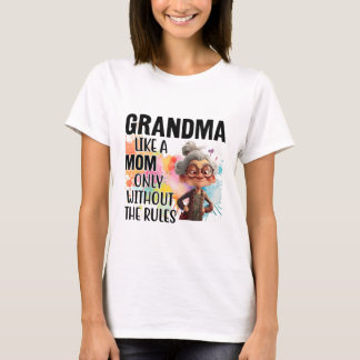 Camiseta A La Abuela Le Gusta Una Mamá Solamente Sin Las Re