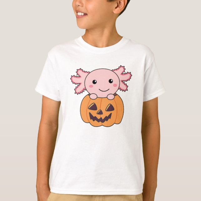 Camiseta A La Calabaza Axolotl Le Encantan Los Animales Dul (Anverso)