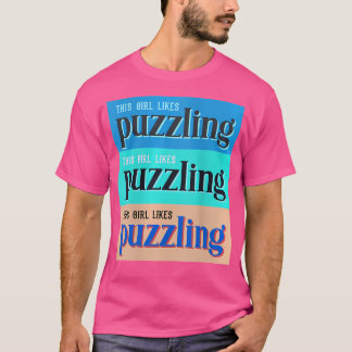 Camiseta A la chica mujer le gusta el rompecabezas hobby ro