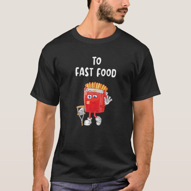 Camiseta A la comida rápida Fries de Alimentos Rápidos (Anverso)