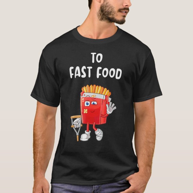 Camiseta A la comida rápida Fries de Alimentos Rápidos (Anverso)