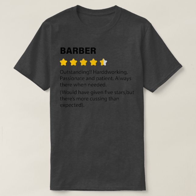 Camiseta a la definición divertida de BARBER (Diseño del anverso)